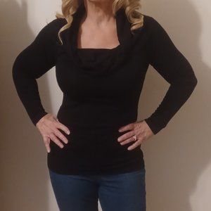 Black Cowl Neck Sweater